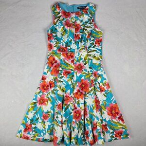 American Living Sheath Dress Women’s Size 4 Colorful Floral Sleeveless Stretch